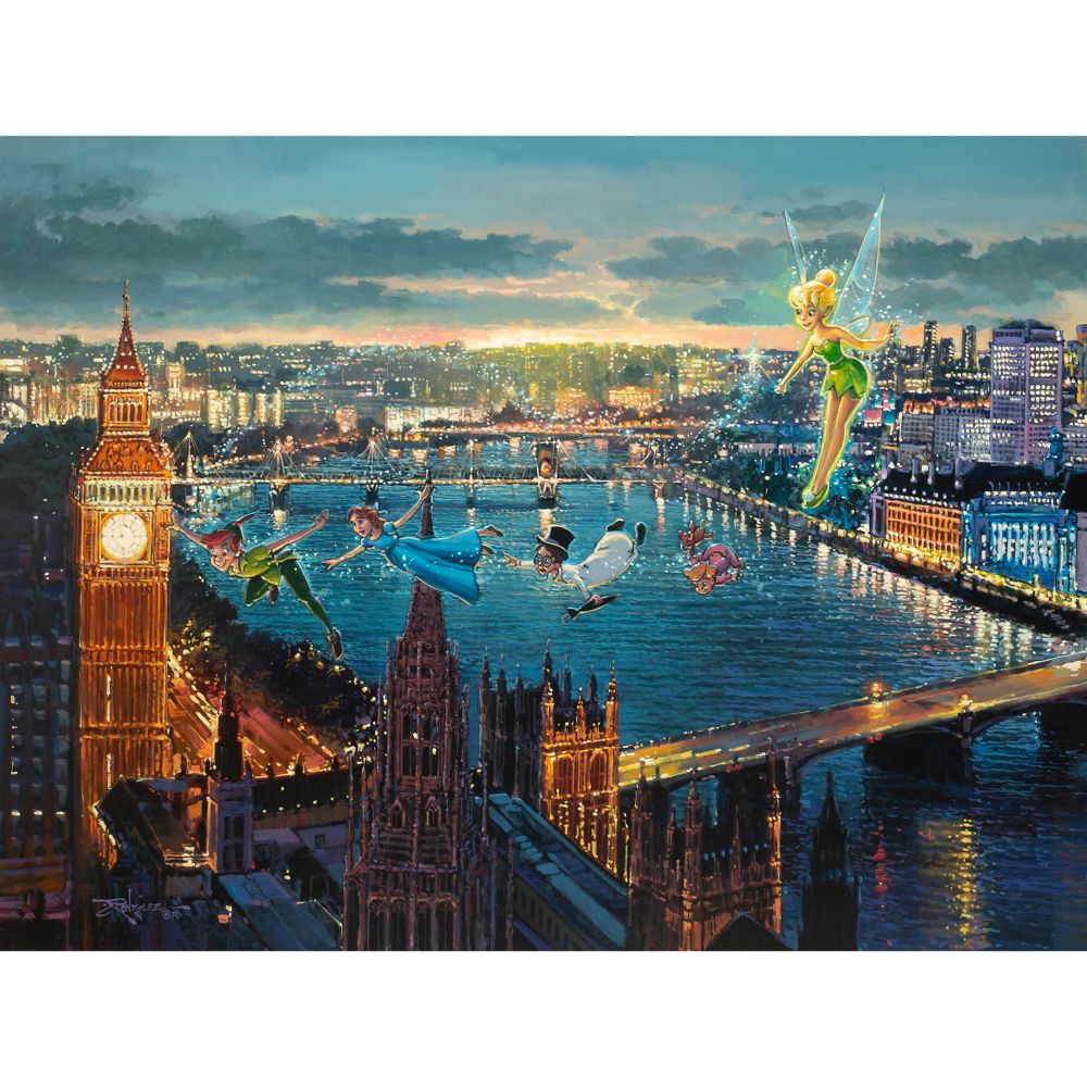 Peter Pan Peter Pan in London by Rodel Gonzalez Canvas Artwork  Limited Edition Official shopDisney