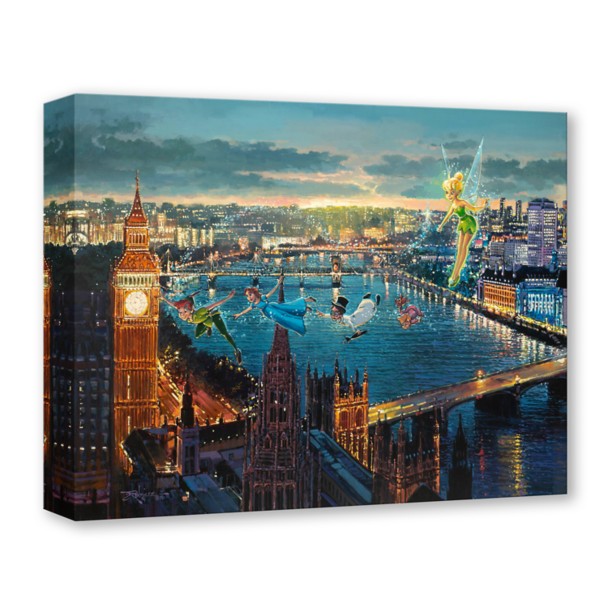 Peter Pan ''Peter Pan in London'' by Rodel Gonzalez Canvas Artwork – Limited Edition