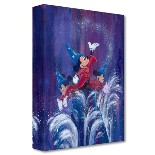 Sorcerer Mickey Mouse ''Mickey's Waves of Magic'' by Stephen Fishwick Canvas Artwork – Limited Edition
