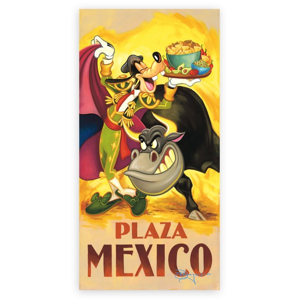 For Whom the Bulls Toil ''Goofy's Plaza Mexico'' Giclée by Tim Rogerson – Limited Edition