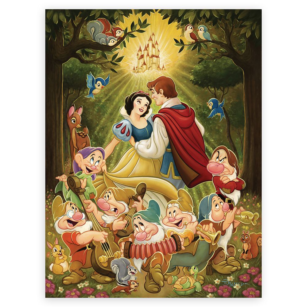 Snow White and the Seven Dwarfs ''Happily Ever After'' Giclée by Tim  Rogerson – Limited Edition