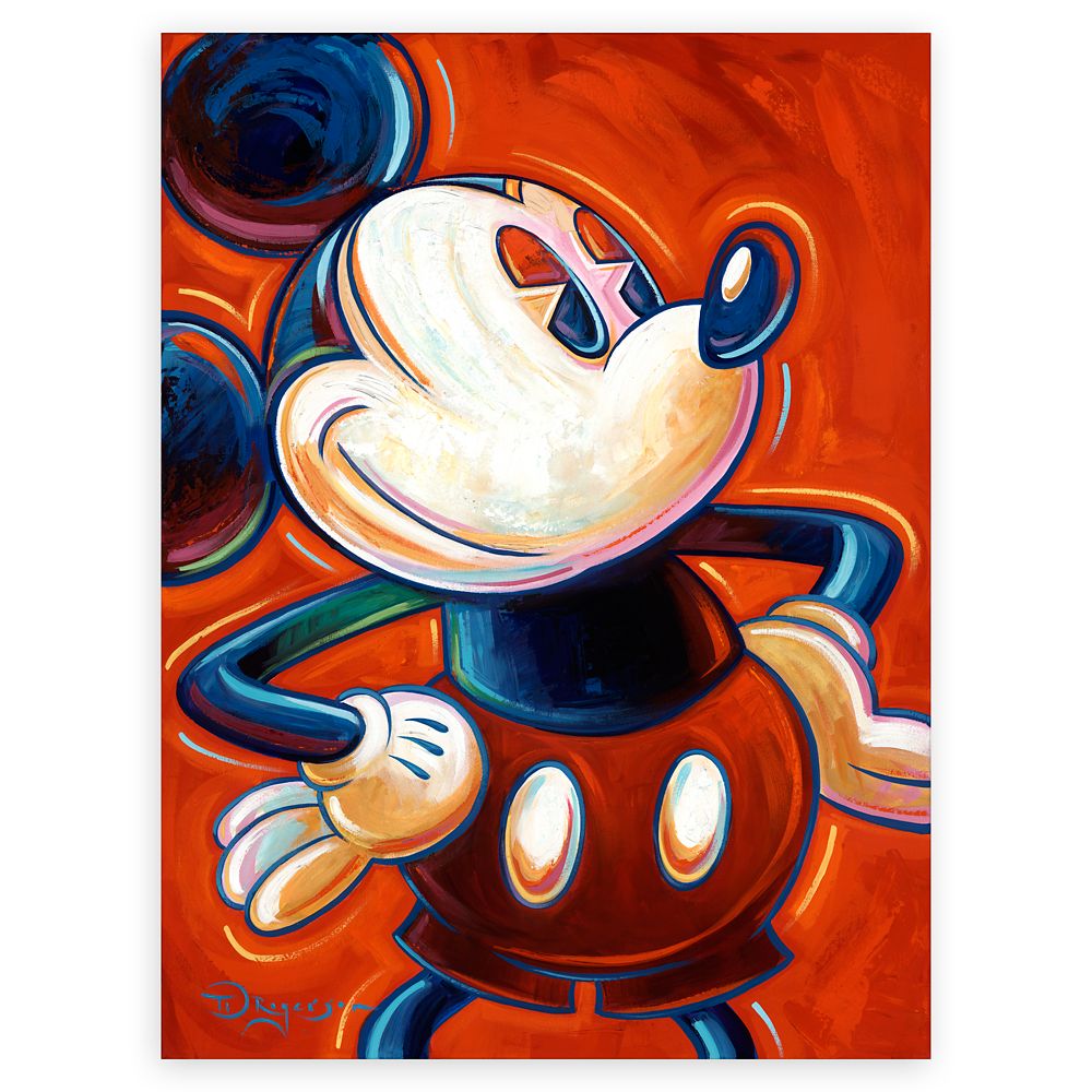 Mickey Mouse ''Modern Mickey Red'' Giclée by Tim Rogerson – Limited Edition