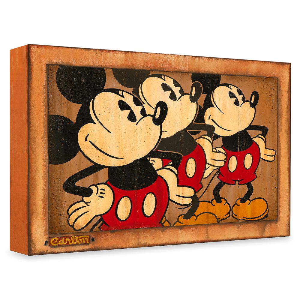 Mickey Mouse ''Three Vintage Mickeys'' Giclée by Trevor Carlton – Limited Edition