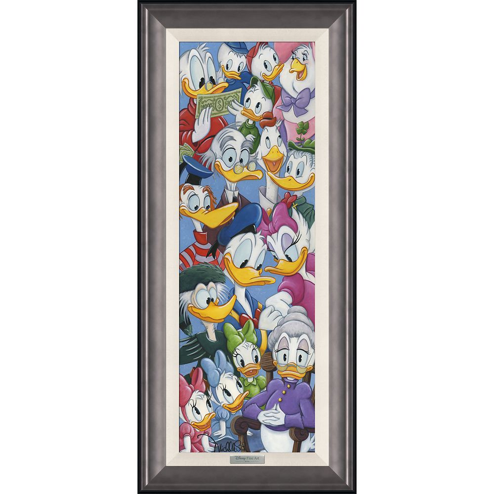 Donald Duck ''Duck Family'' by Michelle St.Laurent Framed Canvas Artwork – Limited Edition