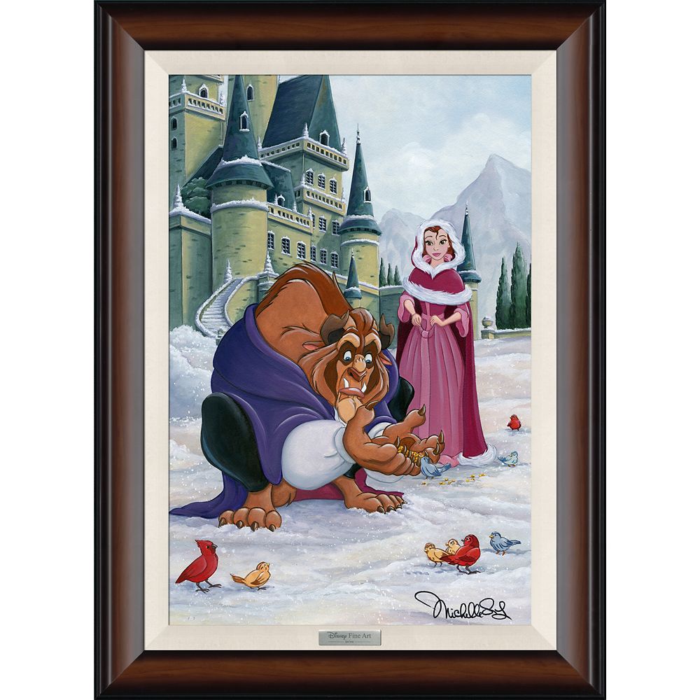 Beauty and the Beast Gentle Beast by Michelle St.Laurent Framed Canvas Artwork  Limited Edition Official shopDisney