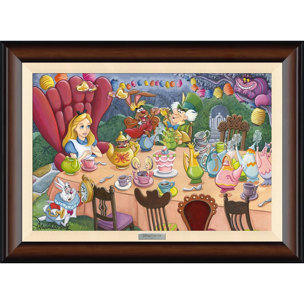Alice in Wonderland Tea Time in Wonderland by Michelle St.Laurent Framed Canvas Artwork  Limited Edition Official shopDisney