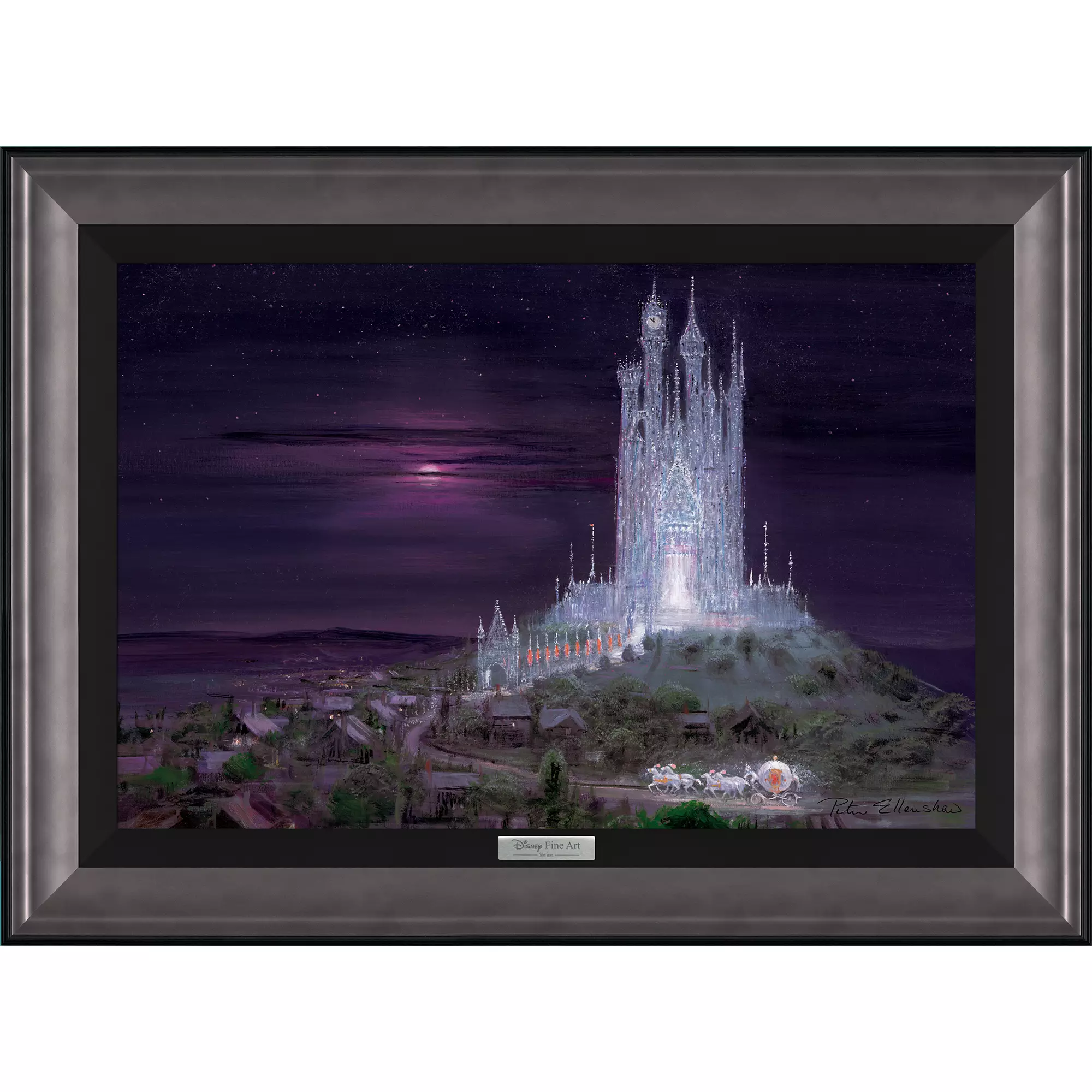 Cinderella Glass Castle by Peter Ellenshaw Framed Canvas Artwork – Limited Edition