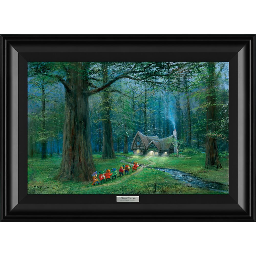 Snow White and the Seven Dwarfs Off to Home We Go by Peter Ellenshaw Framed Canvas Artwork  Limited Edition Official shopDisney
