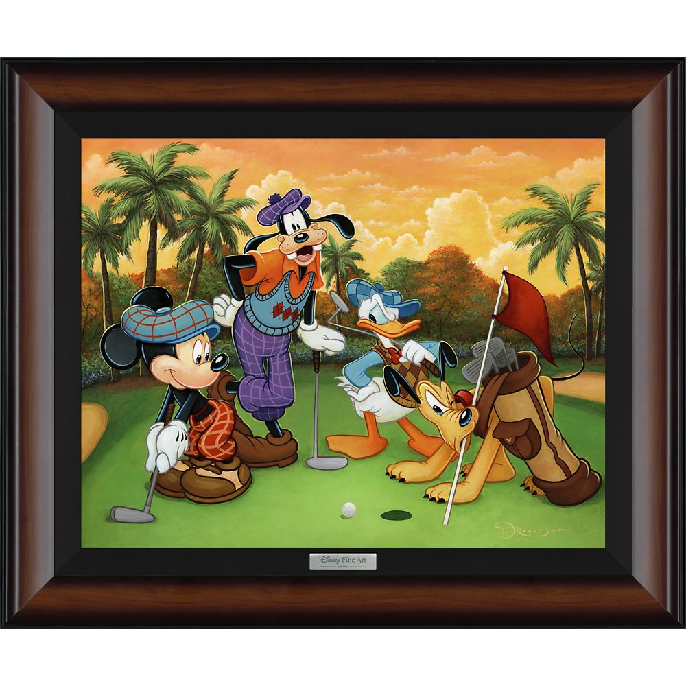 Mickey Mouse and Friends Fabulous Foursome by Tim Rogerson Framed Canvas Artwork  Limited Edition Official shopDisney