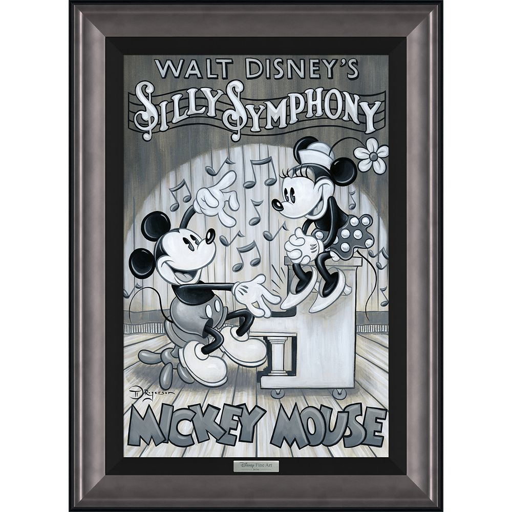 Mickey and Minnie Mouse Music by Mickey by Tim Rogerson Framed Canvas Artwork  Limited Edition Official shopDisney