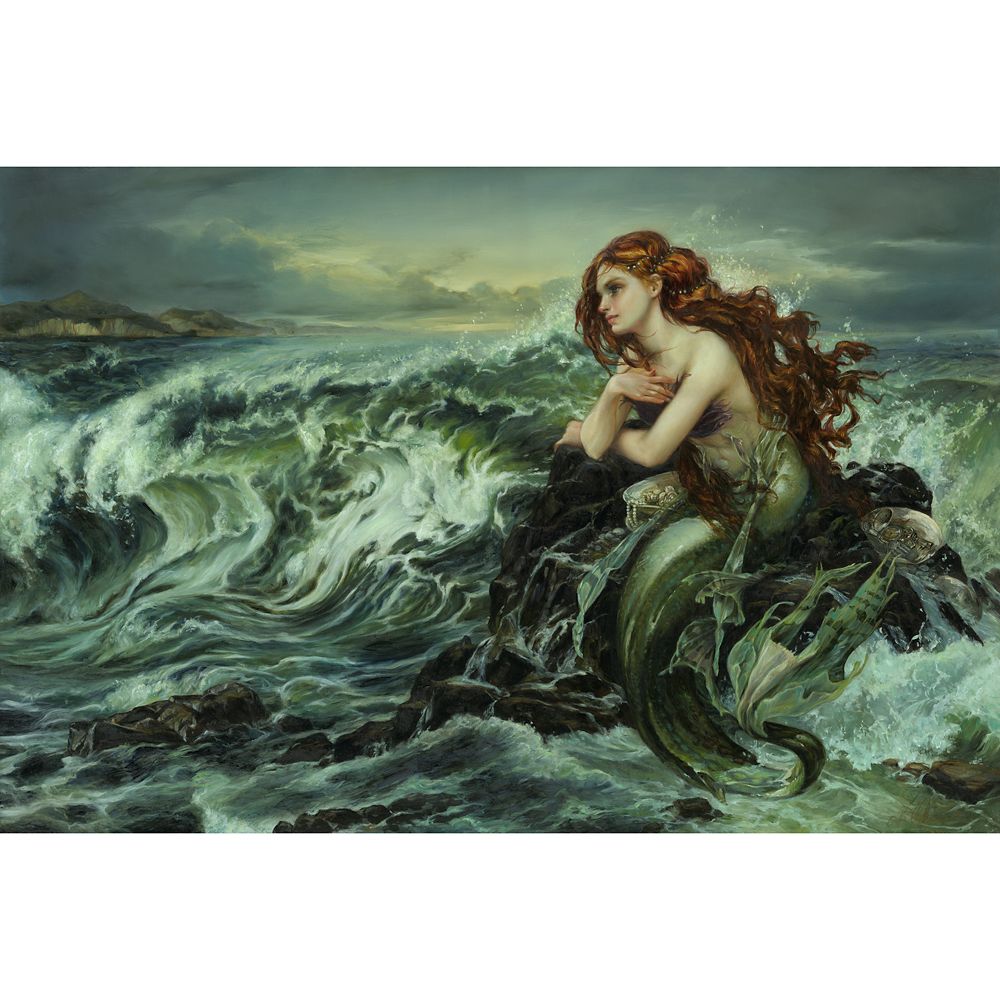 Ariel ''Drawn to the Shore'' by Heather Edwards Hand-Signed&Numbered Canvas Artwork – Limited Edition