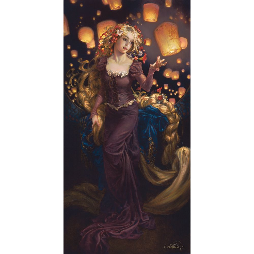 Rapunzel ”I See the Light” by Heather Edwards Hand-Signed & Numbered Canvas Artwork – Limited Edition here now
