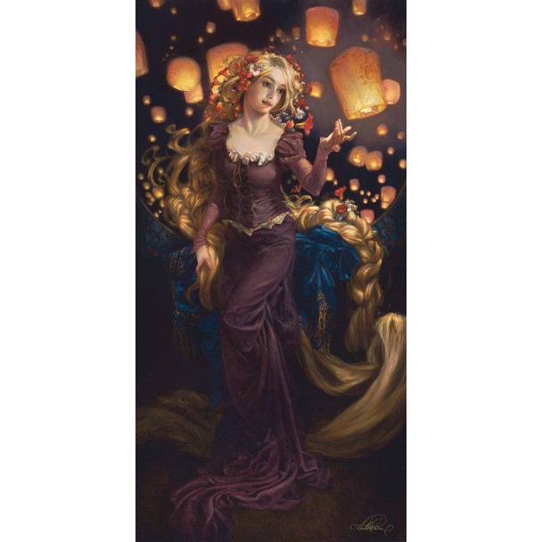 Rapunzel ''I See the Light'' by Heather Edwards Hand-Signed & Numbered Canvas Artwork – Limited Edition