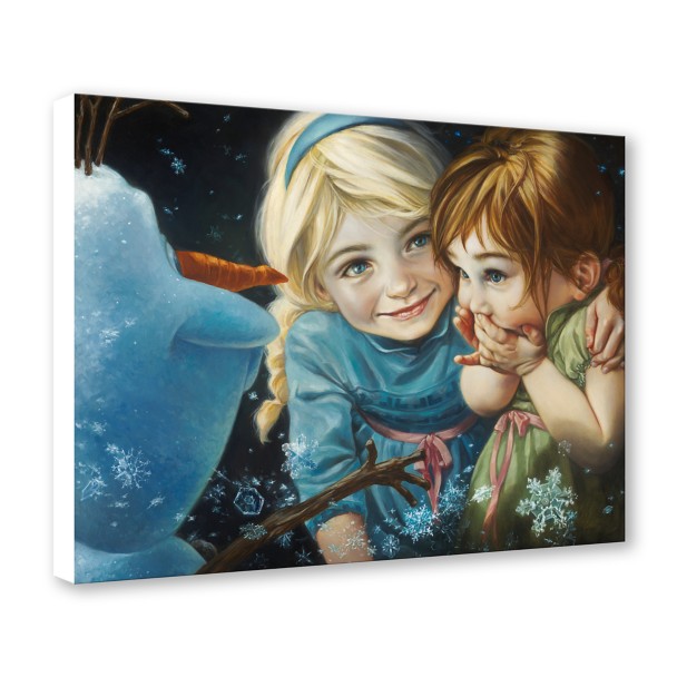 Elsa and Anna ''Never Let it Go'' by Heather Edwards Hand-Signed & Numbered Canvas Artwork – Limited Edition