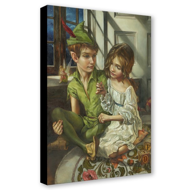 Peter Pan ''Sewn to His Shadow'' by Heather Edwards Hand-Signed & Numbered Canvas Artwork – Limited Edition