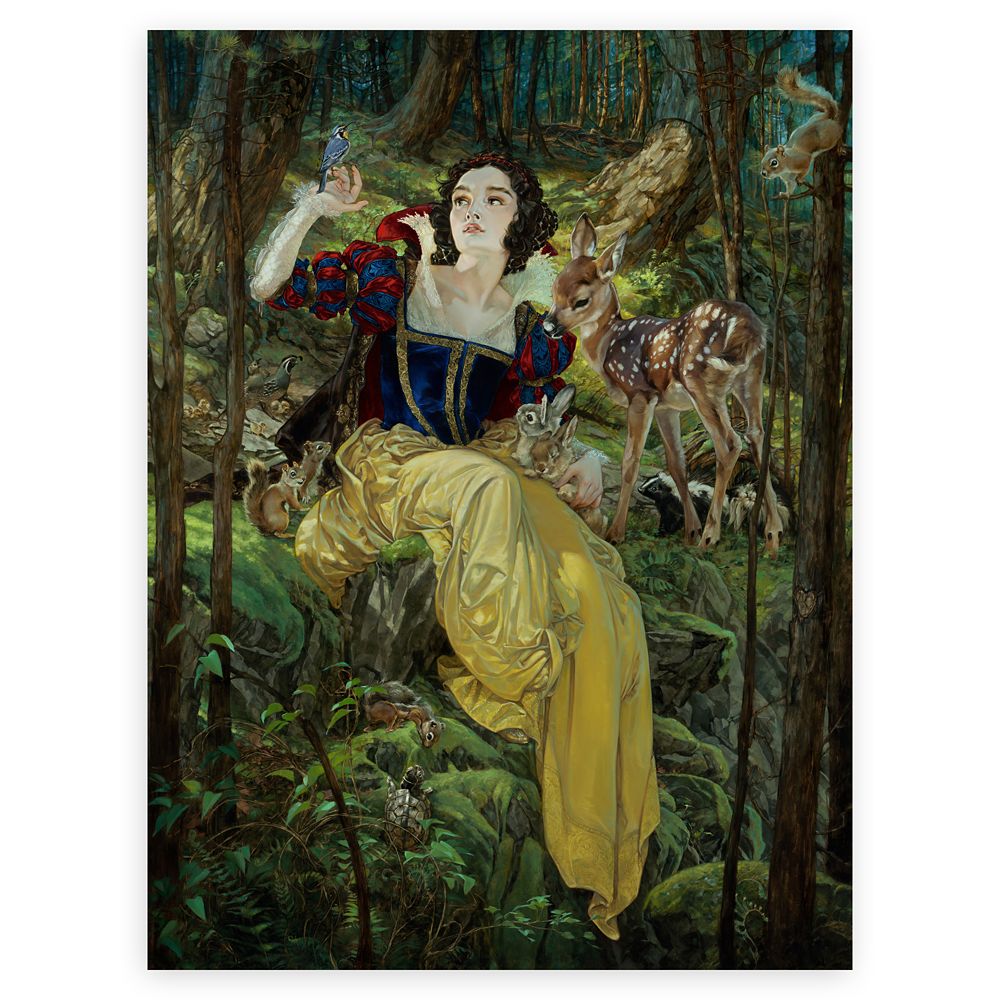 Snow White With a Smile and a Song by Heather Edwards Hand-Signed & Numbered Canvas Artwork  Limited Edition Official shopDisney