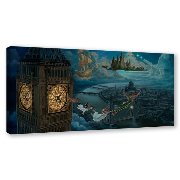 Peter Pan ''A Journey to Never Land'' by Jared Franco Hand-Signed & Numbered Canvas Artwork – Limited Edition