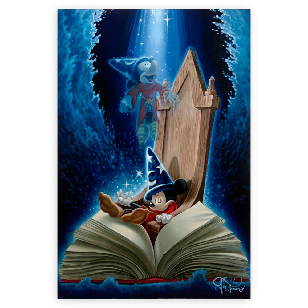 Sorcerer Mickey Mouse ”Dreaming of Sorcery” by Jared Franco Hand-Signed & Numbered Canvas Artwork – Limited Edition now available