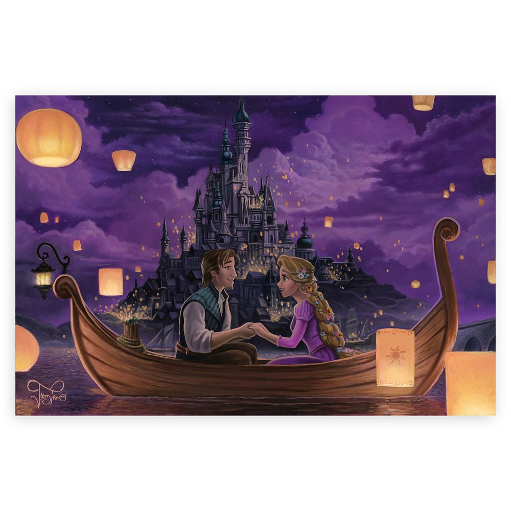 Rapunzel and Flynn Festival of Lights by Jared Franco Hand-Signed & Numbered Canvas Artwork  Limited Edition Official shopDisney