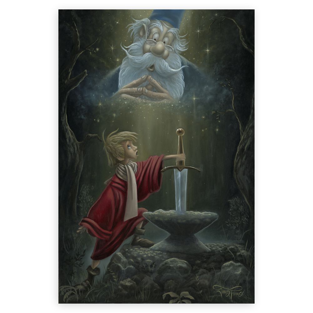 The Sword in the Stone Hail King Arthur by Jared Franco Hand-Signed & Numbered Canvas Artwork  Limited Edition Official shopDisney