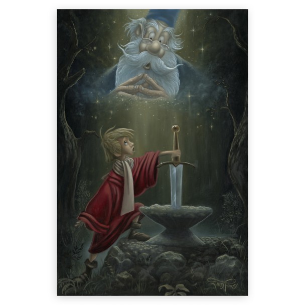 The Sword in the Stone ''Hail King Arthur'' by Jared Franco Hand-Signed & Numbered Canvas Artwork – Limited Edition