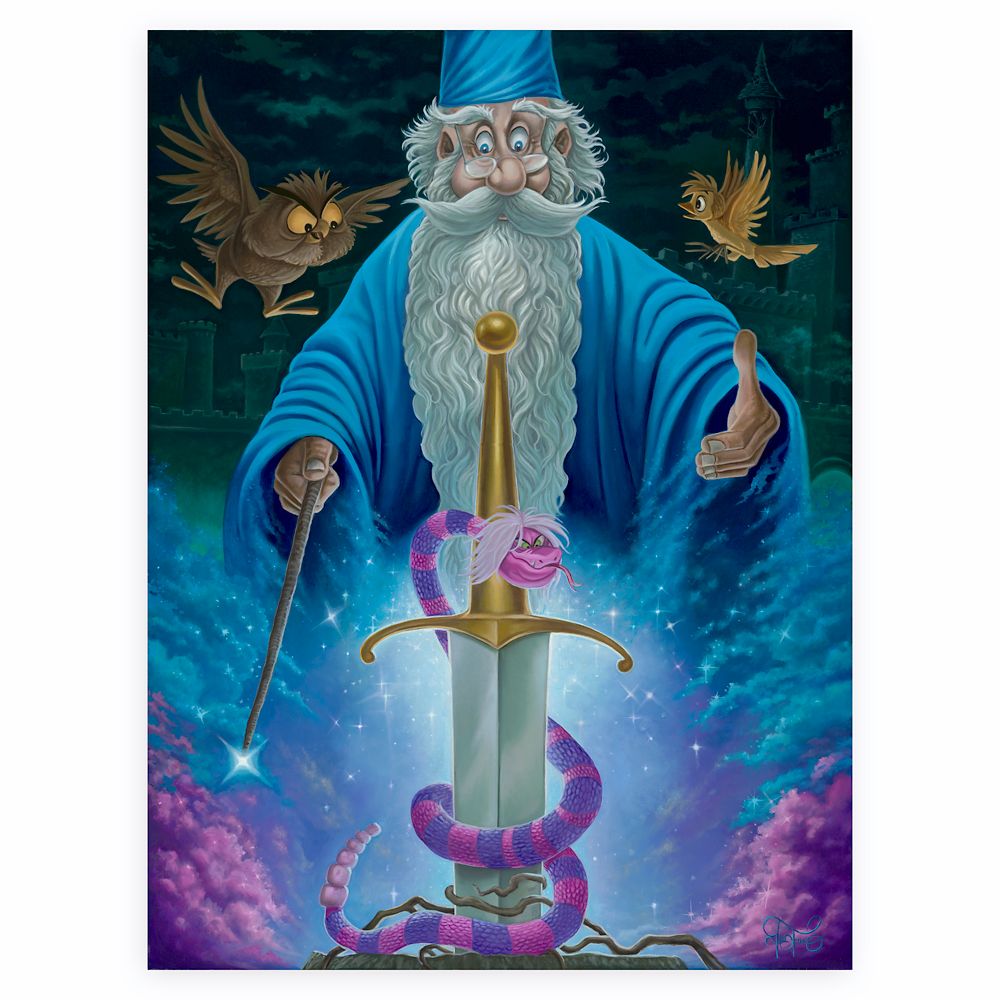 The Sword in the Stone ”Merlin’s Domain” by Jared Franco Hand-Signed & Numbered Canvas Artwork – Limited Edition here now