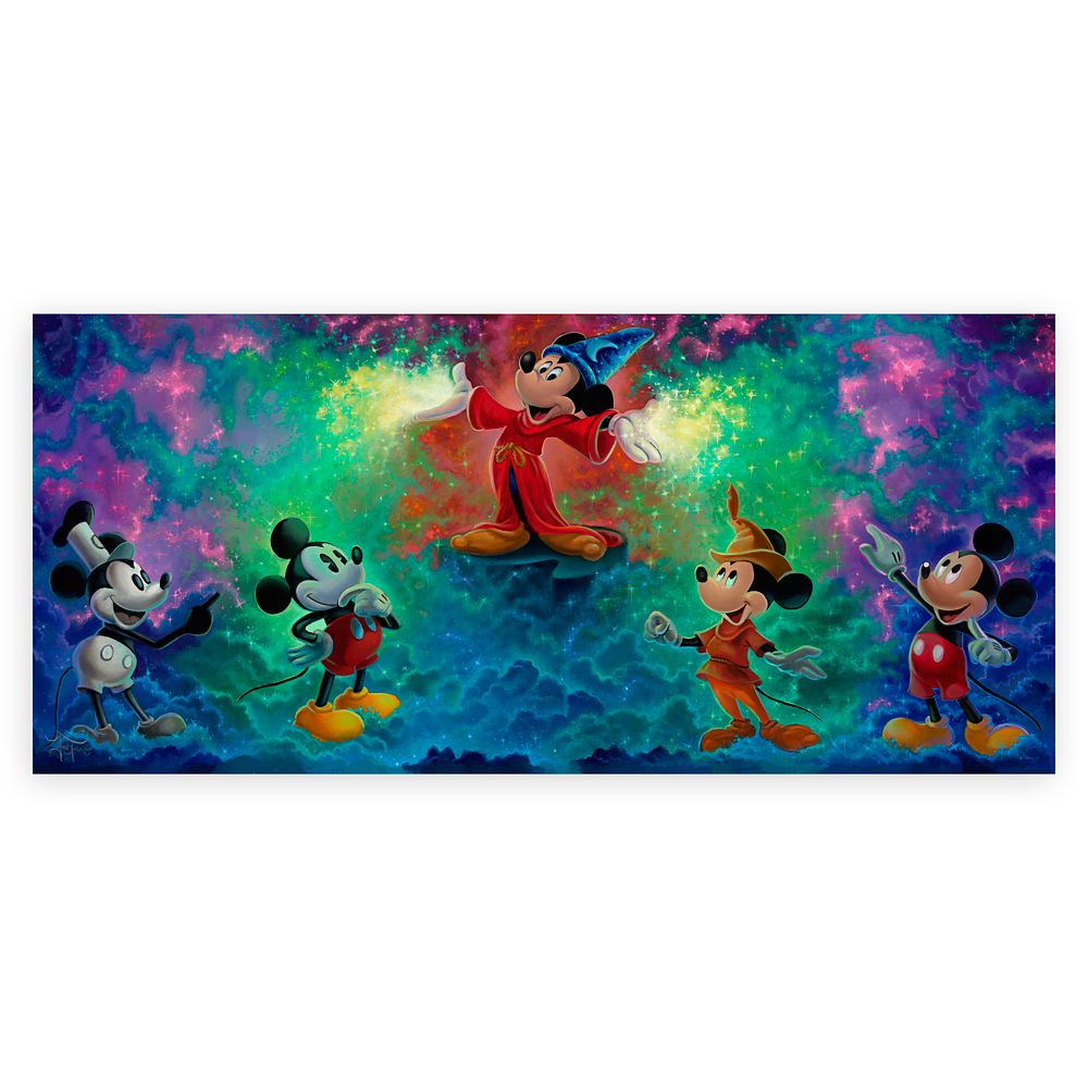 Mickey Mouse Mickeys Colorful History by Jared Franco Hand-Signed & Numbered Canvas Artwork  Limited Edition Official shopDisney