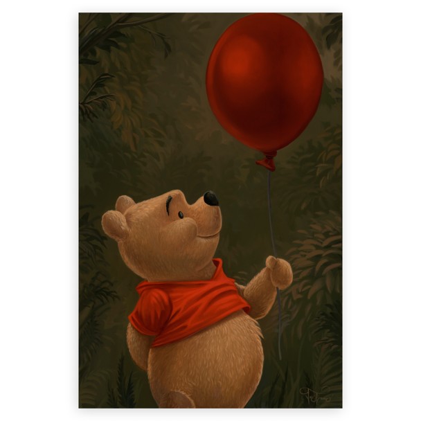 Winnie the Pooh ''Pooh and His Balloon'' by Jared Franco Hand-Signed & Numbered Canvas Artwork – Limited Edition