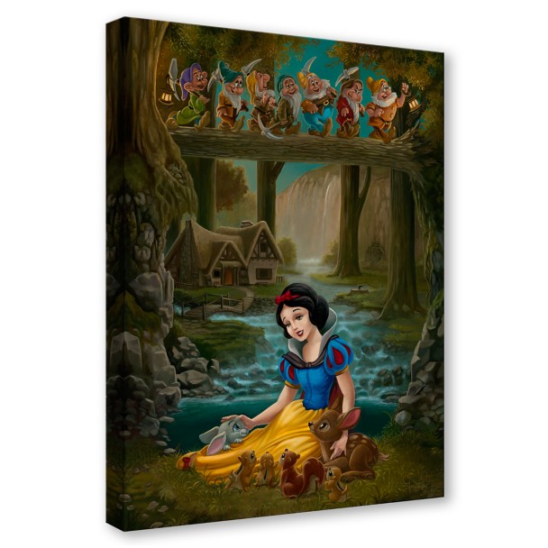 Snow White and the Seven Dwarfs ''Snow White's Sanctuary'' by Jared Franco Hand-Signed & Numbered Canvas Artwork – Limited Edition