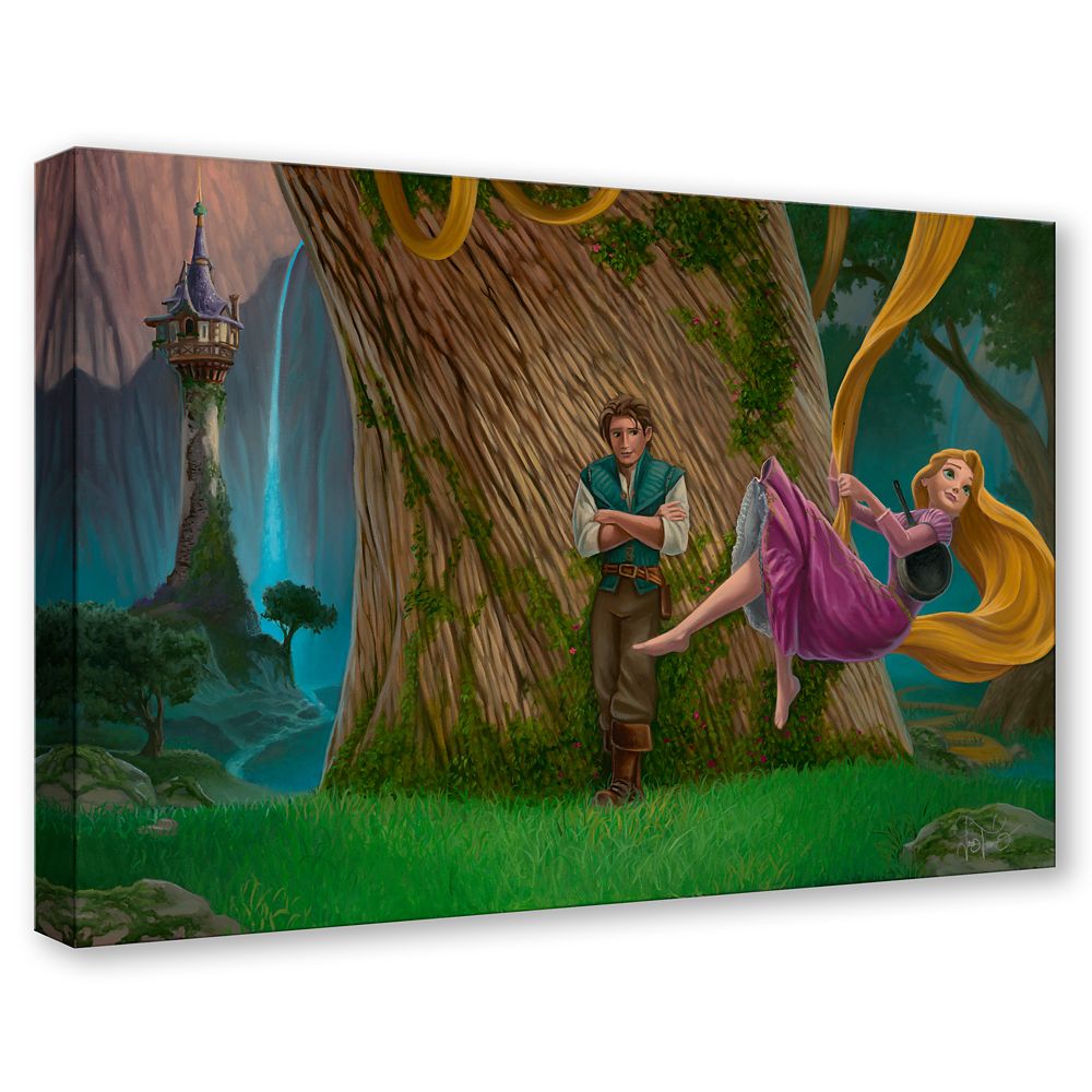 Rapunzel and Flynn ''Tangled Tree'' by Jared Franco Hand-Signed & Numbered Canvas Artwork – Limited Edition