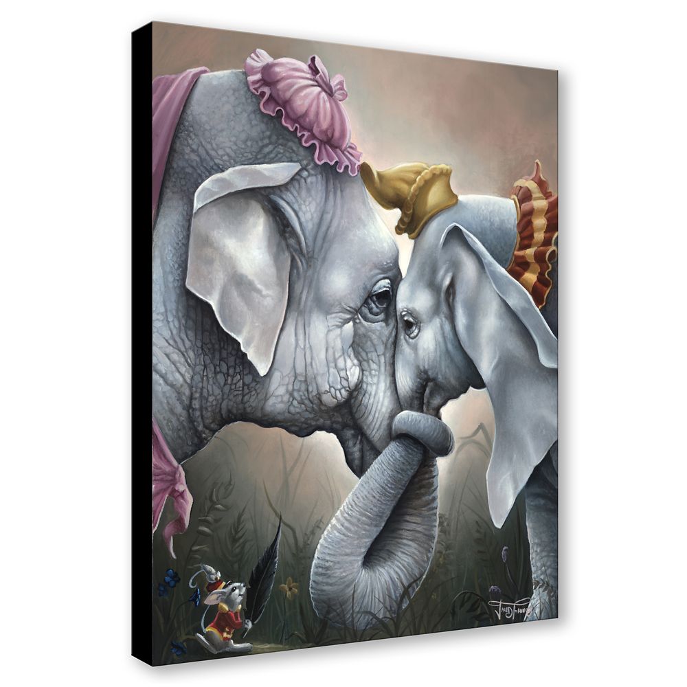 Dumbo and Mrs. Jumbo ''Together at Last'' by Jared Franco Hand-Signed & Numbered Canvas Artwork – Limited Edition