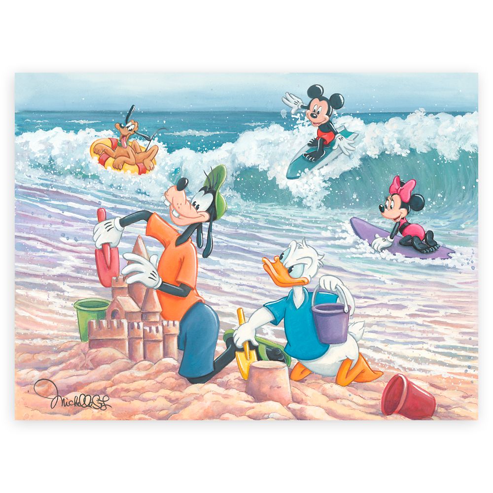 Mickey Mouse and Friends ”Sand Castles” Signed Giclée by Michelle St.Laurent – Limited Edition is available online for purchase