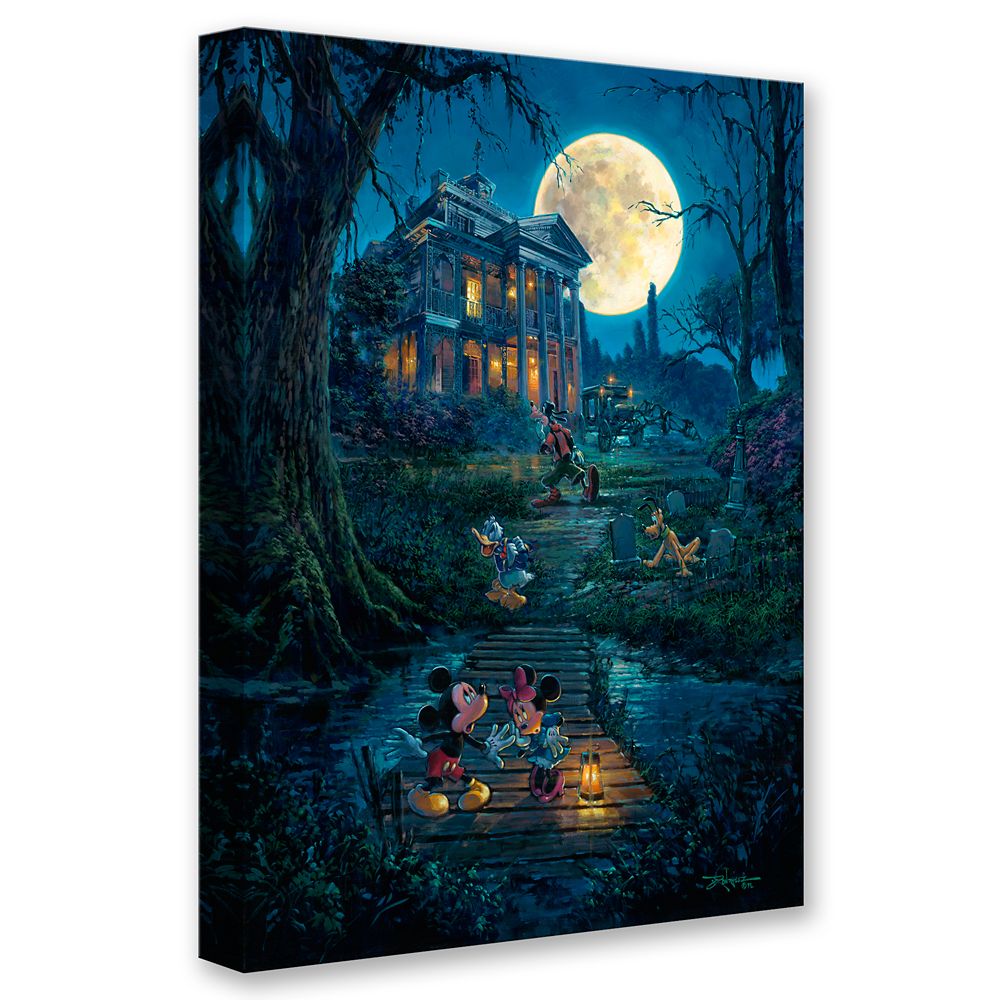 Mickey Mouse and Friends ''A Haunting Moon Rises'' Signed Giclée by Rodel Gonzalez – Limited Edition