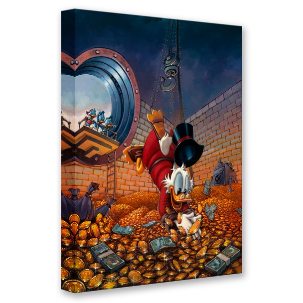 Scrooge McDuck ''Diving in Gold'' Signed Giclée by Rodel Gonzalez – Limited Edition