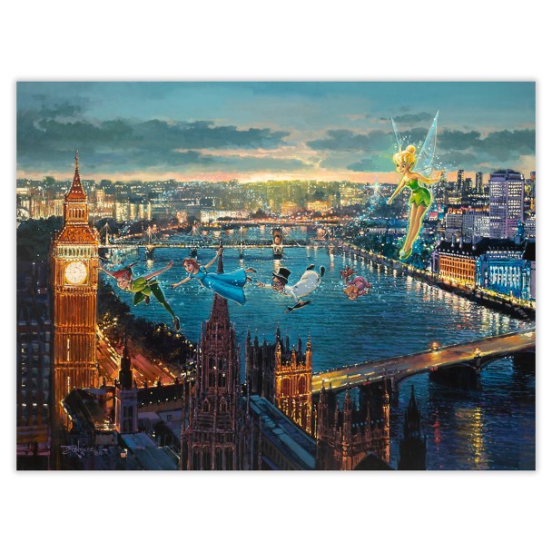 Peter Pan ''Peter Pan in London'' Signed Giclée by Rodel Gonzalez – Limited Edition