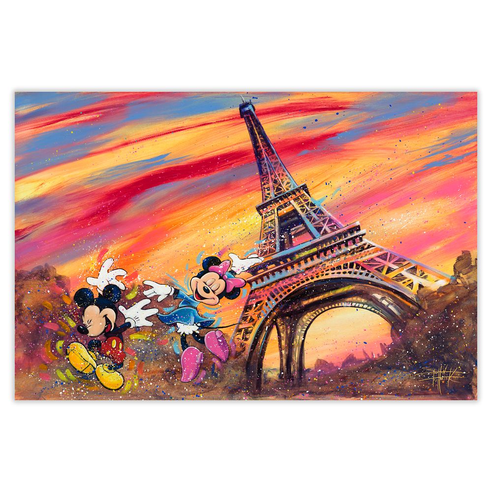 Mickey and Minnie Mouse ”Dancing Across Paris” Signed Giclée by Stephen Fishwick – Limited Edition is now available