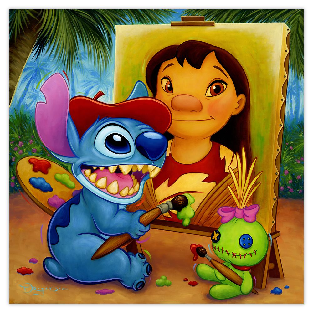 Lilo & Stitch ”The Mona Lilo” Signed Giclée by Tim Rogerson – Limited Edition is here now