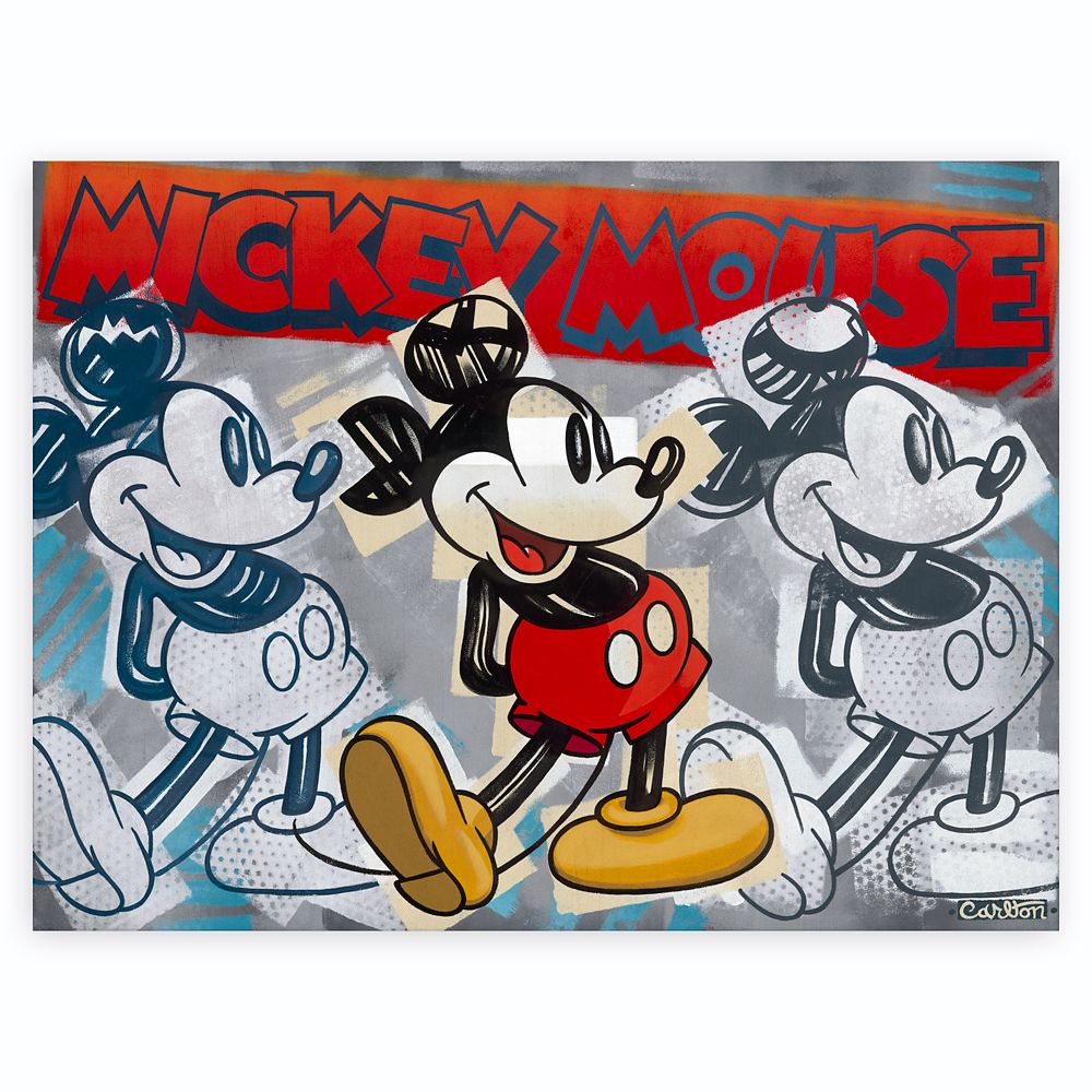 Mickey Mouse ”Red is the New Grey” Signed Giclée by Trevor Carlton – Limited Edition available online