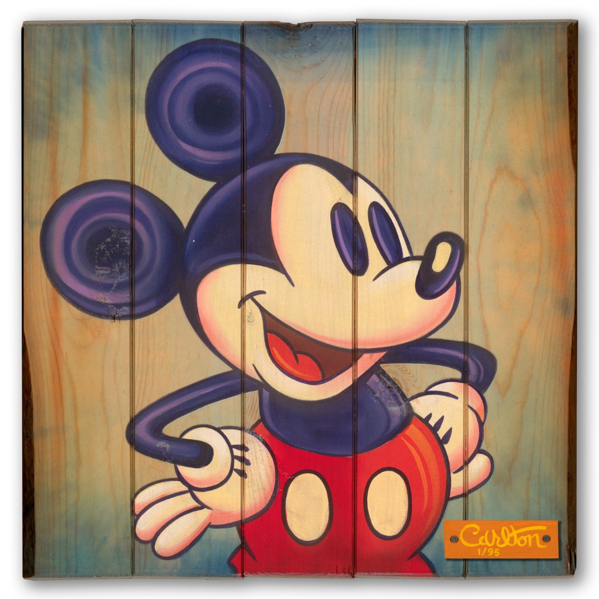 Mickey Mouse ''Proud to Be a Mouse'' Signed Giclée on Wood by Trevor Carlton – Limited Edition