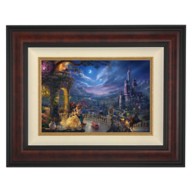 ''Beauty and the Beast Dancing in the Moonlight'' Framed Limited Edition Canvas by Thomas Kinkade Studios
