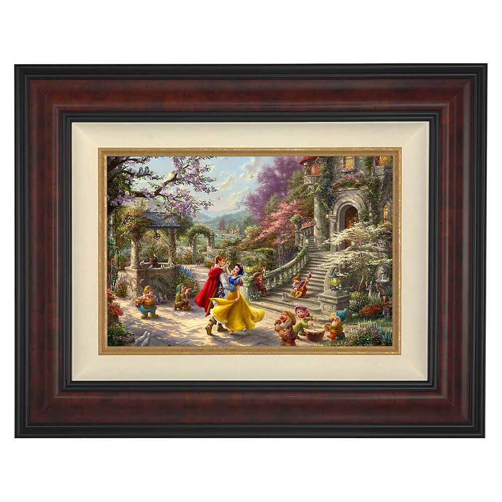 Snow White Dancing in the Sunlight Framed Limited Edition Canvas by Thomas Kinkade Studios Official shopDisney