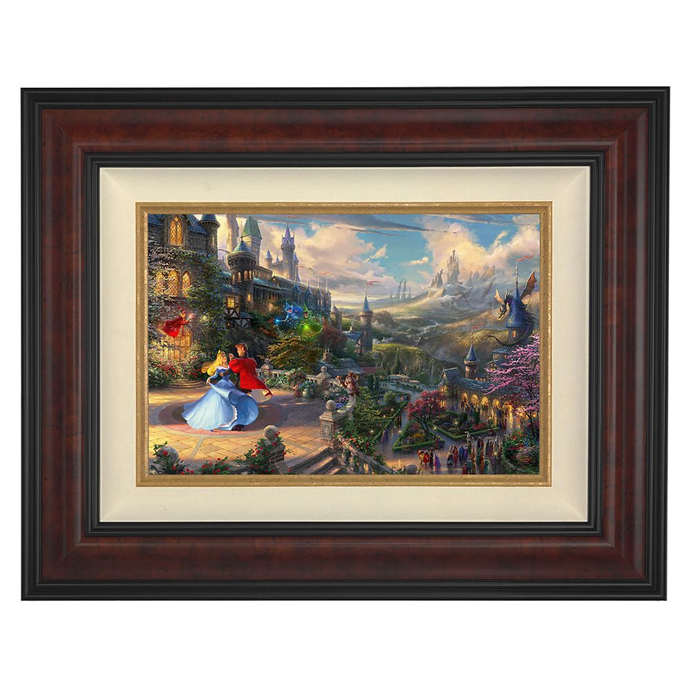 Sleeping Beauty Dancing in the Enchanted Light Framed Limited Edition Canvas by Thomas Kinkade Studios Official shopDisney