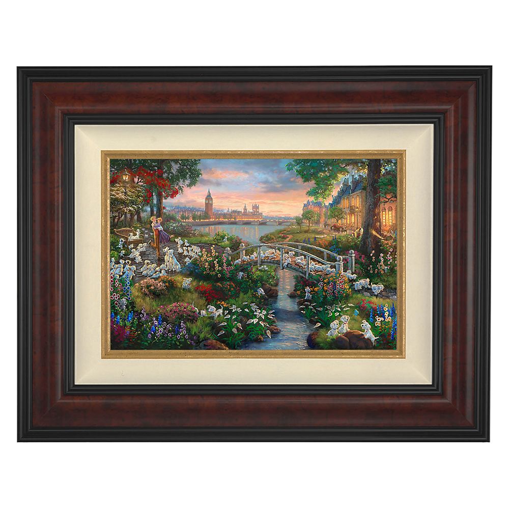 101 Dalmatians Framed Limited Edition Canvas by Thomas Kinkade Studios Official shopDisney