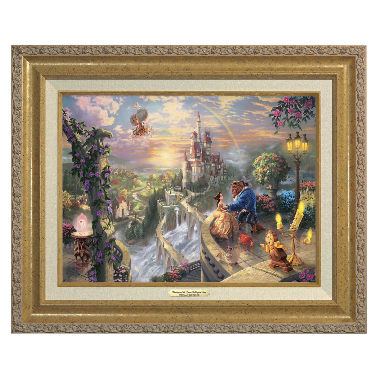 Disney Beauty and the Beast Falling in Love - 14 x 14 Gallery Wrappe –  Thomas Kinkade Studios