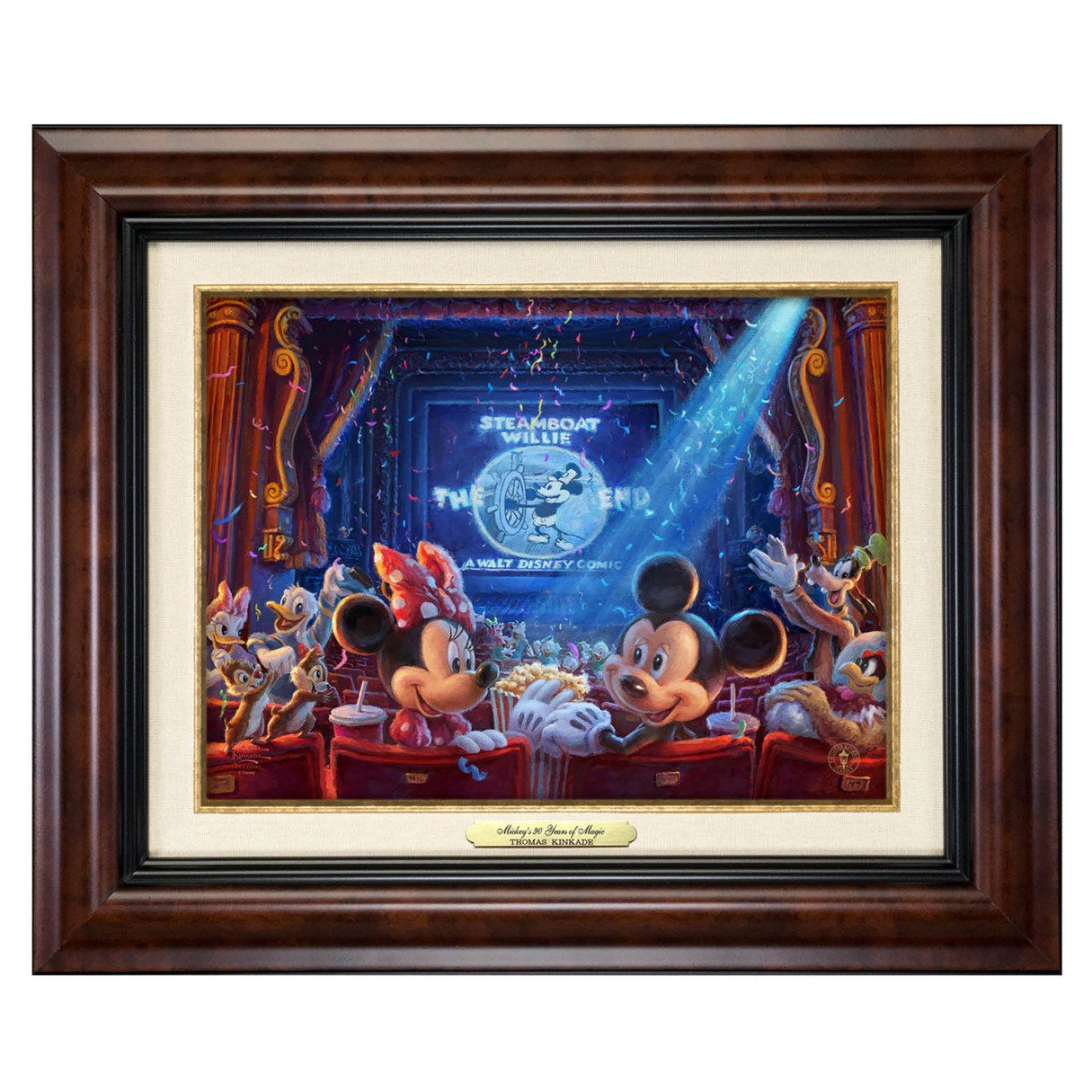 ''90 Years of Mickey'' Framed Canvas Classic by Thomas Kinkade Studios