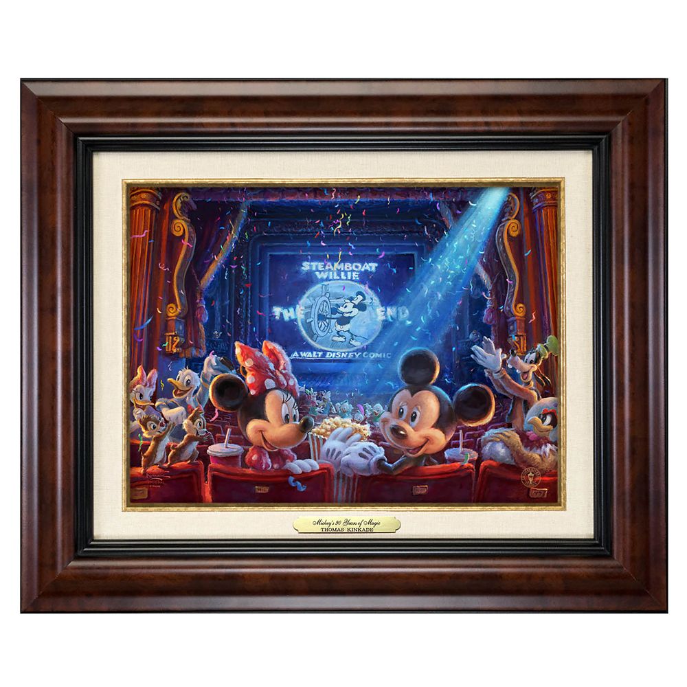 Disney 90 Years of Mickey Framed Canvas Classic by Thomas Kinkade Studios
