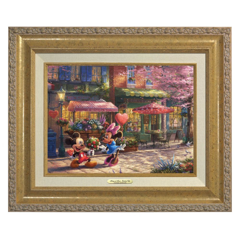 Disney Mickey and Minnie Sweetheart Cafe Canvas Classic by Thomas Kinkade Studios