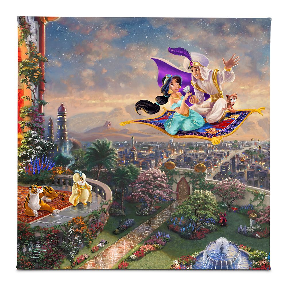 Aladdin Gallery Wrapped Canvas by Thomas Kinkade Studios Official shopDisney