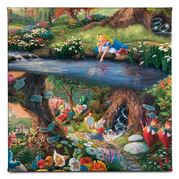 Gallery Of Art & Collectibles Inc. Alice in Wonderland Book Zip Around  Wallet