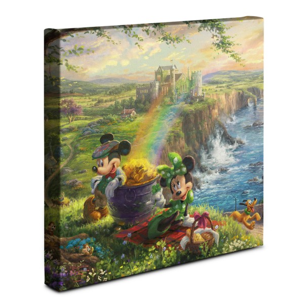 ''Mickey and Minnie in Ireland'' Gallery Wrapped Canvas by Thomas Kinkade Studios